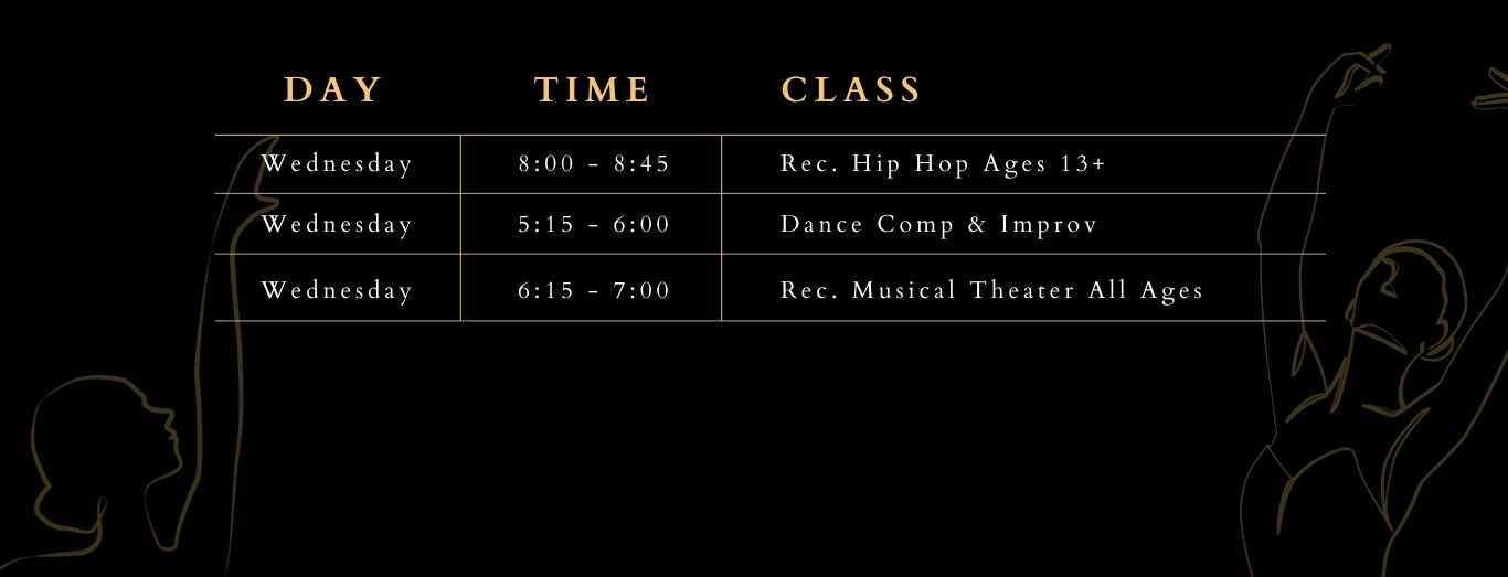 summerville wednesday class schedule